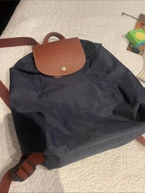 Longchamp Le Pliage Navy back pack